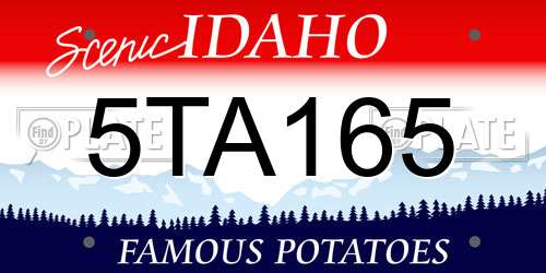 5TA165 Idaho License Plate
