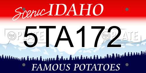 5TA172 Idaho License Plate