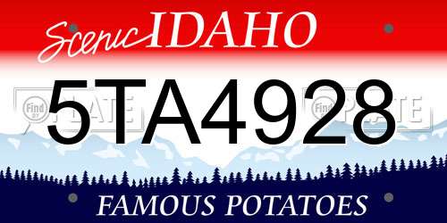 5TA4928 Idaho License Plate