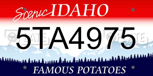 5TA4975 Idaho License Plate