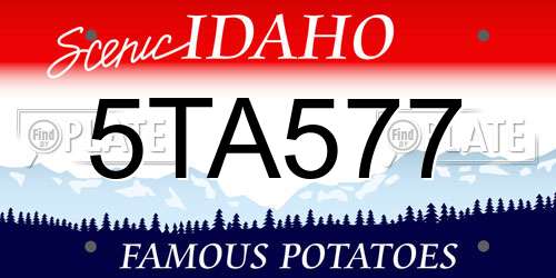5TA577 Idaho License Plate