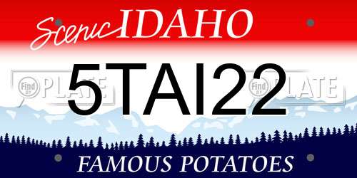 5TAI22 Idaho License Plate