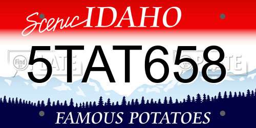 5TAT658 Idaho License Plate
