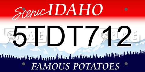 5TDT712 Idaho License Plate