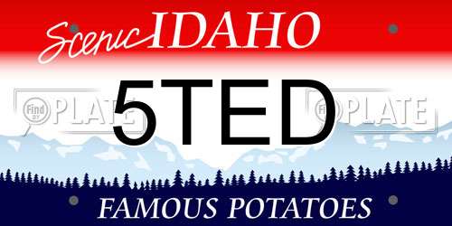 5TED Idaho License Plate