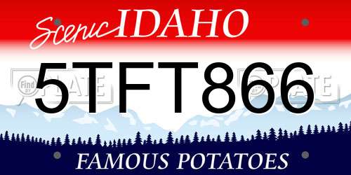 5TFT866 Idaho License Plate