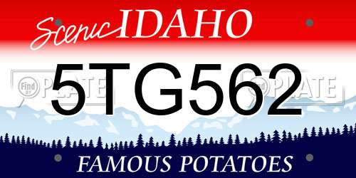 5TG562 Idaho License Plate