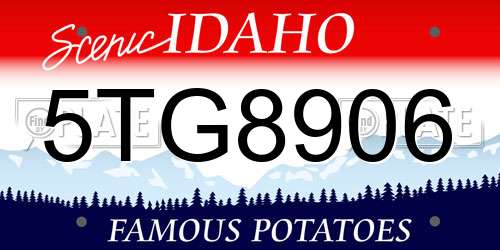 5TG8906 Idaho License Plate