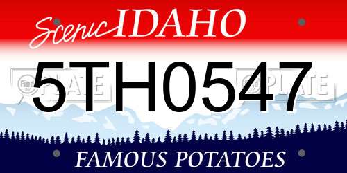 5TH0547 Idaho License Plate