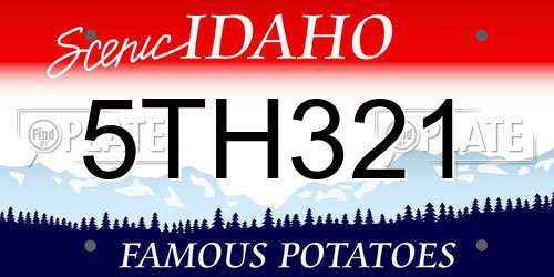 5TH321 Idaho License Plate