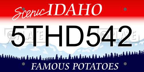 5THD542 Idaho License Plate