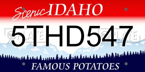 5THD547 Idaho License Plate
