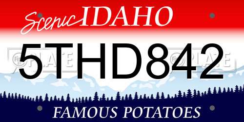 5THD842 Idaho License Plate