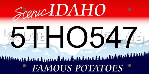 5THO547 Idaho License Plate