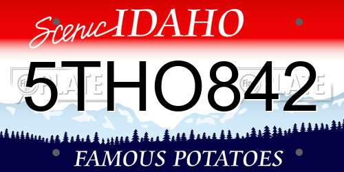 5THO842 Idaho License Plate