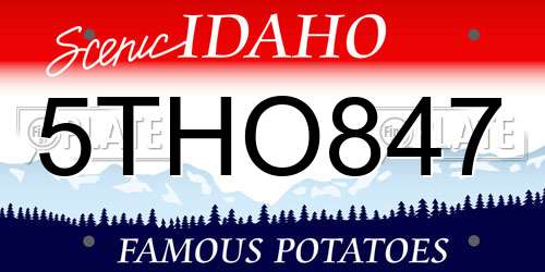 5THO847 Idaho License Plate
