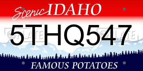 5THQ547 Idaho License Plate