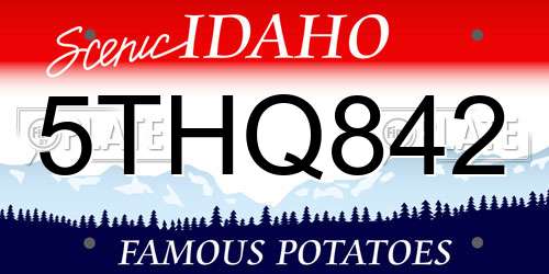 5THQ842 Idaho License Plate