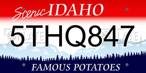 5THQ847 Idaho License Plate