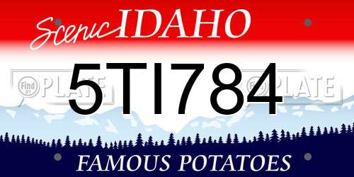 5TI784 Idaho License Plate