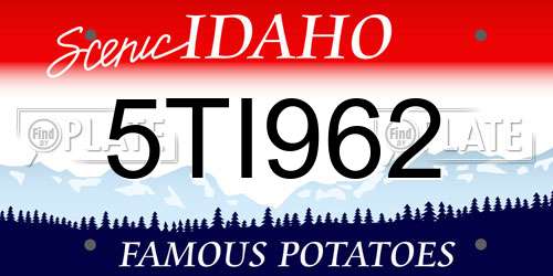 5TI962 Idaho License Plate