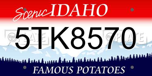 5TK8570 Idaho License Plate