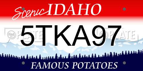 5TKA97 Idaho License Plate