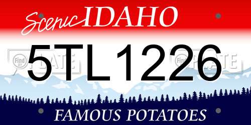 5TL1226 Idaho License Plate