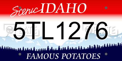 5TL1276 Idaho License Plate