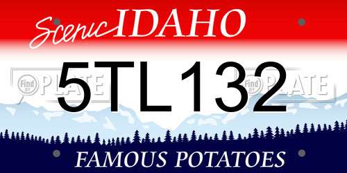 5TL132 Idaho License Plate