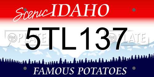 5TL137 Idaho License Plate