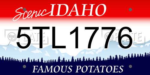 5TL1776 Idaho License Plate