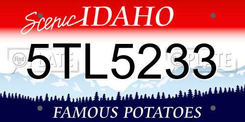 5TL5233 Idaho License Plate