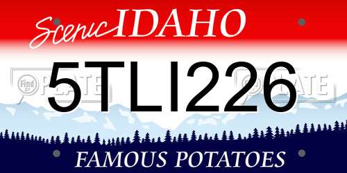 5TLI226 Idaho License Plate