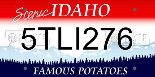 5TLI276 Idaho License Plate