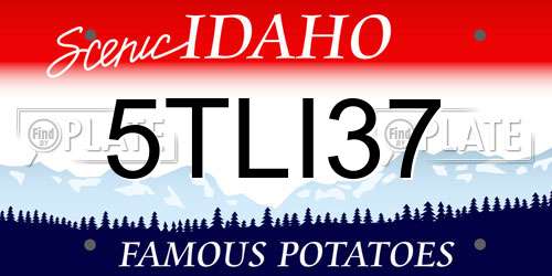 5TLI37 Idaho License Plate