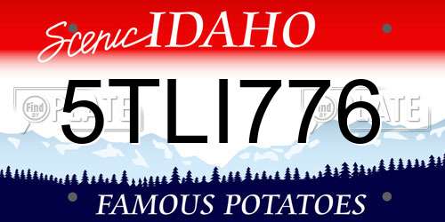 5TLI776 Idaho License Plate