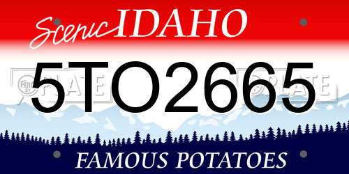 5TO2665 Idaho License Plate