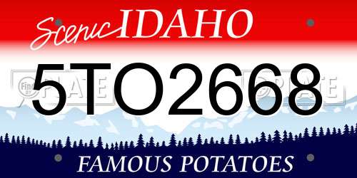 5TO2668 Idaho License Plate