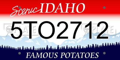 5TO2712 Idaho License Plate