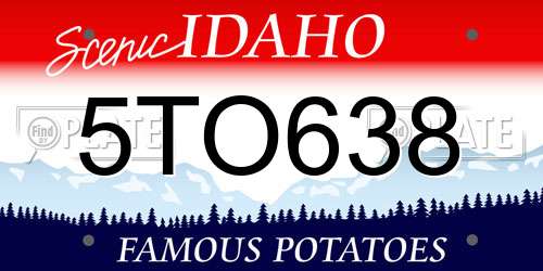 5TO638 Idaho License Plate