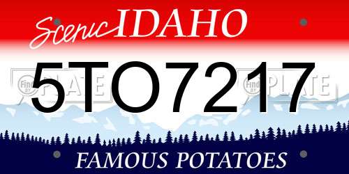5TO7217 Idaho License Plate