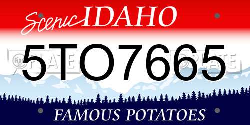 5TO7665 Idaho License Plate