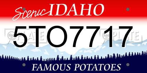 5TO7717 Idaho License Plate