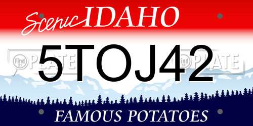 5TOJ42 Idaho License Plate