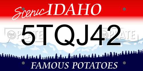 5TQJ42 Idaho License Plate