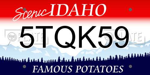 5TQK59 Idaho License Plate