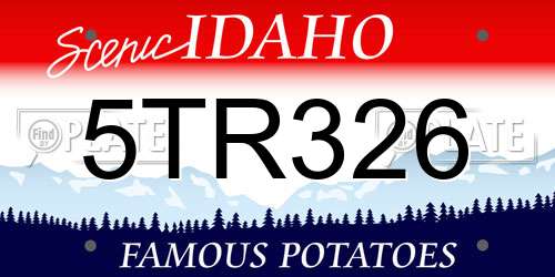 5TR326 Idaho License Plate