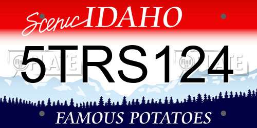 5TRS124 Idaho License Plate