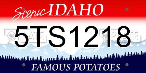 5TS1218 Idaho License Plate